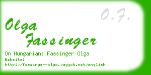 olga fassinger business card